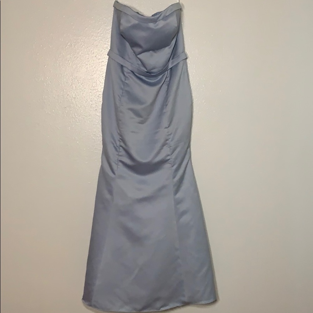 Formal Satin Light Blue Dress